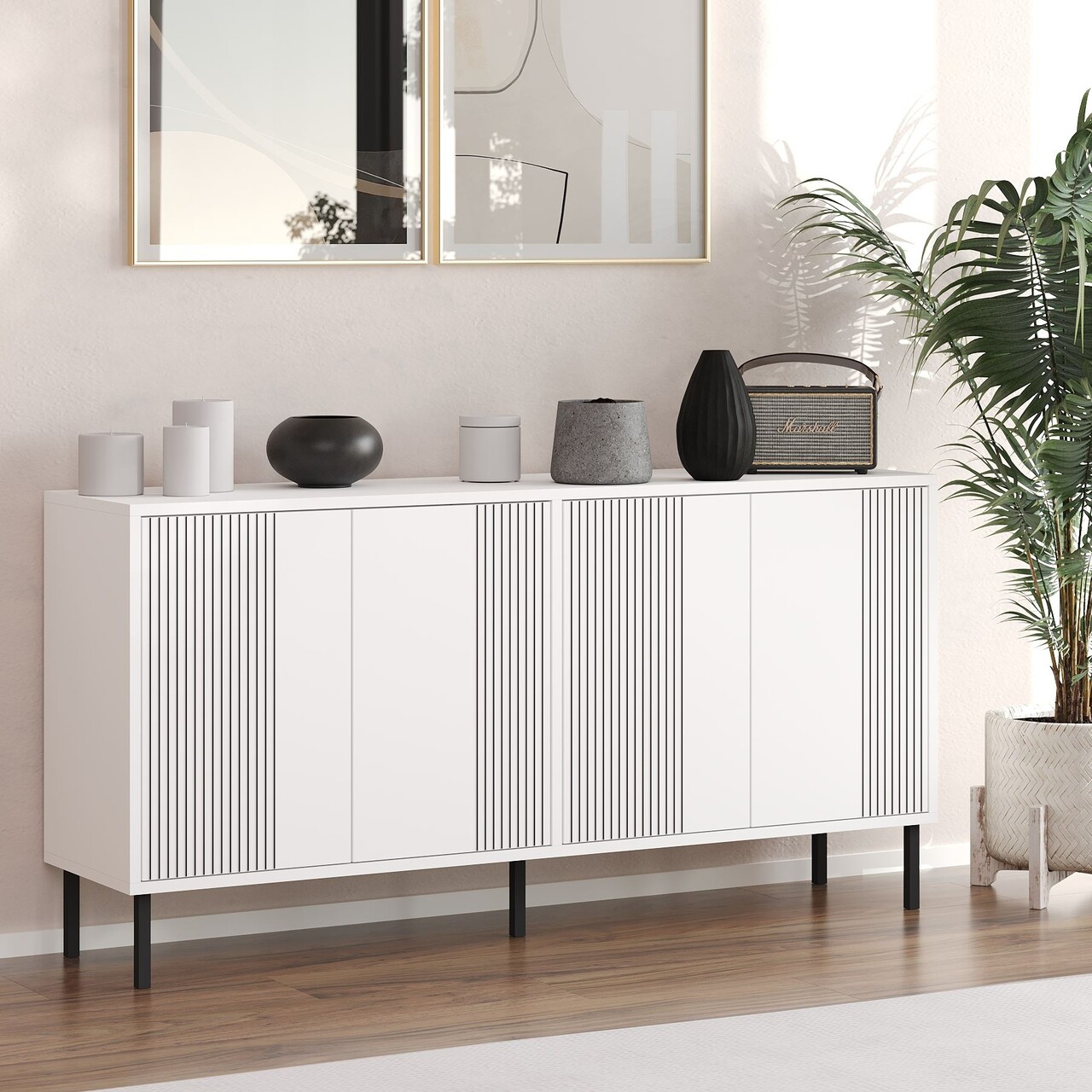 Consola, Hanah Home, Refra, 150x75x36 cm, Alb - imagine 6